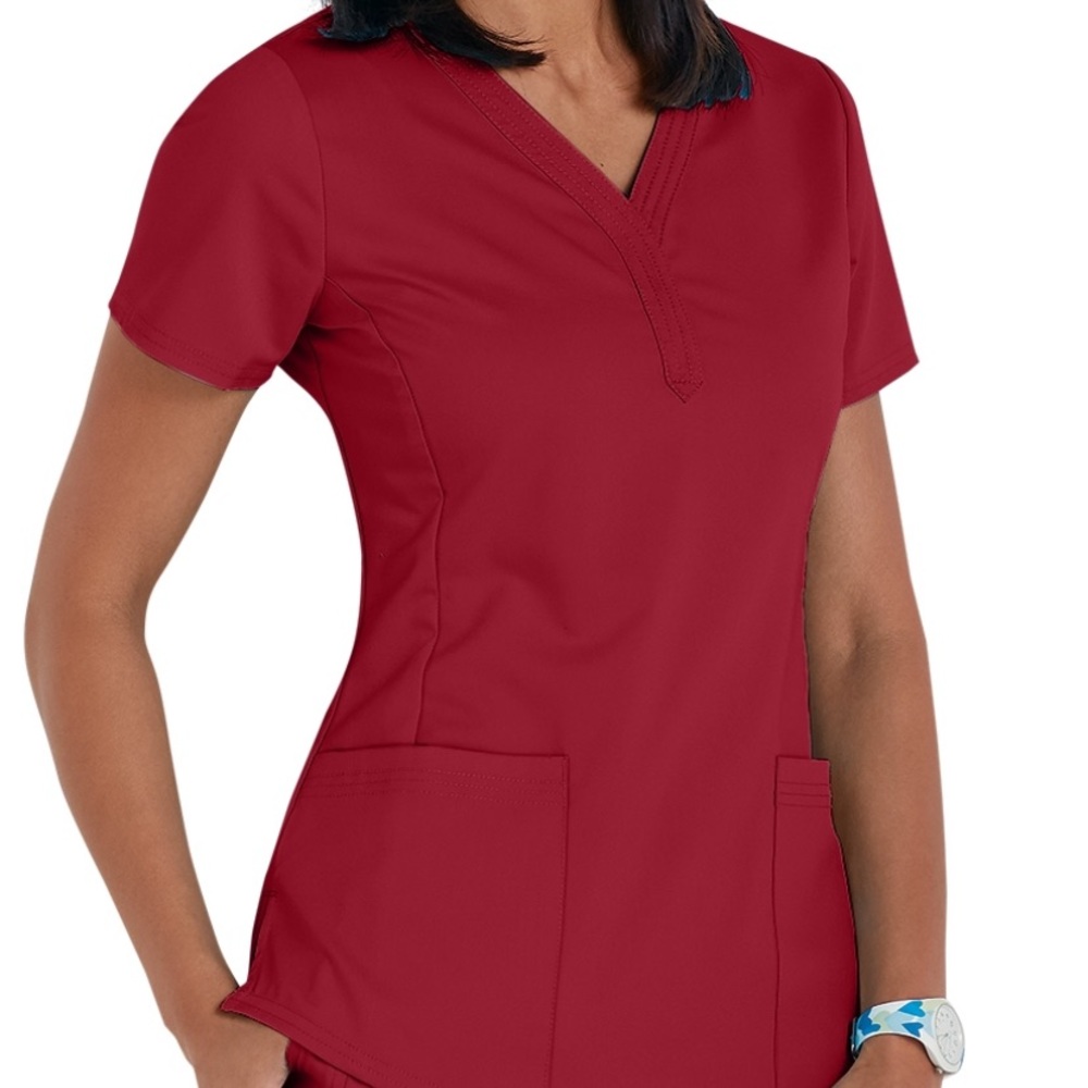 Healing Hand Purple Label Jane 2 Pocket V-Neck Top